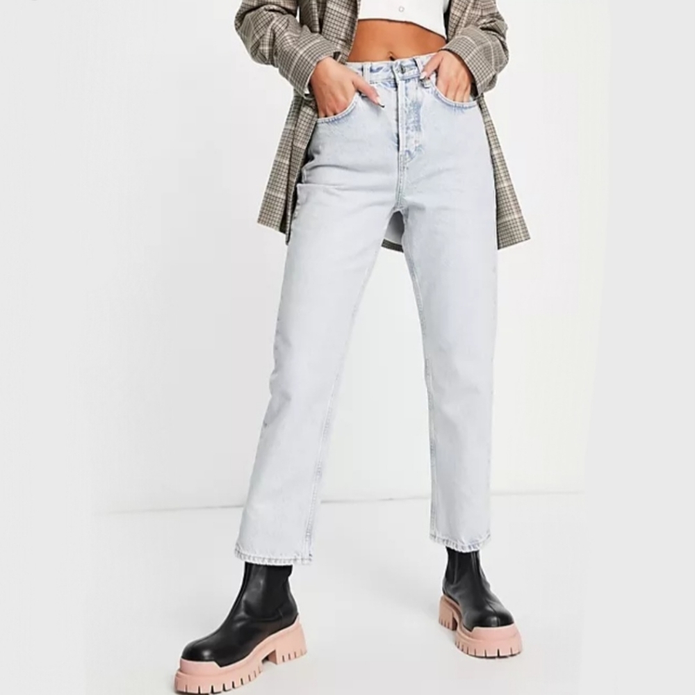 Topshop Editor Jeans in Bleach - Picture 1 of 8